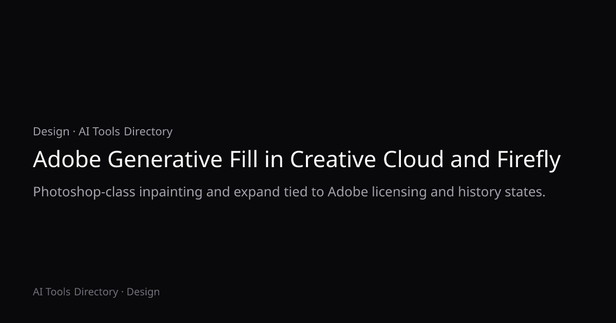 Adobe Generative Fill in Creative Cloud and Firefly