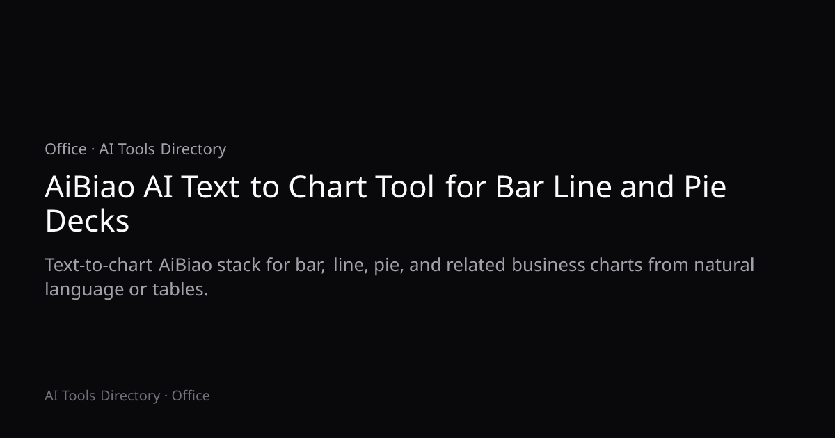 AiBiao AI Text to Chart Tool for Bar Line and Pie Decks