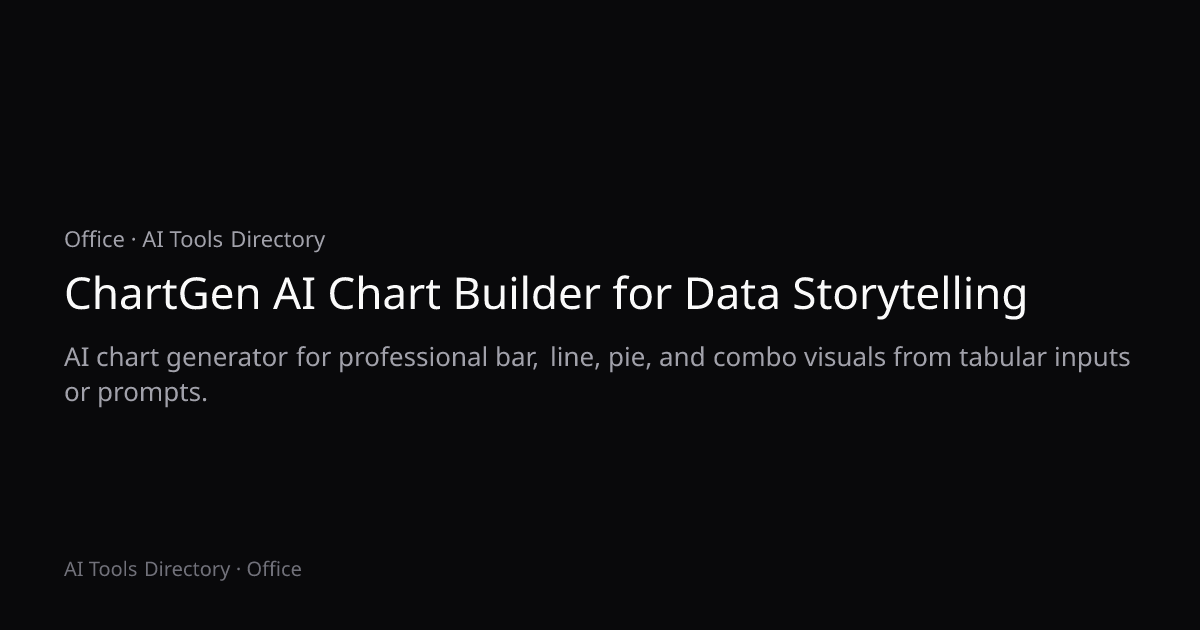 ChartGen AI Chart Builder for Data Storytelling