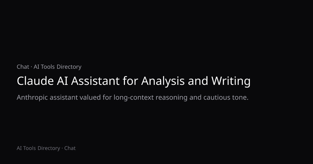 Claude AI Assistant for Analysis and Writing