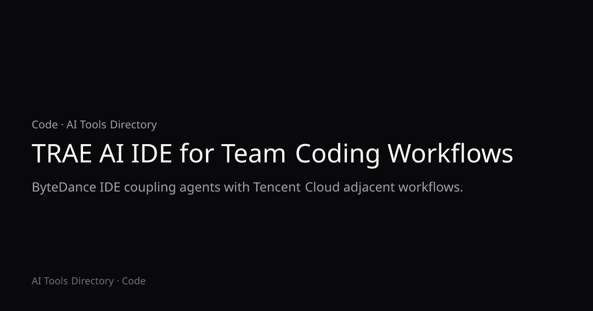 TRAE AI IDE for Team Coding Workflows
